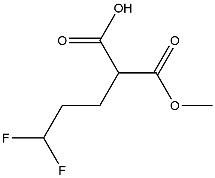 1-Methyl 2-(3,3-difluoropropyl)propanedioate Structure