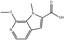 7-methoxy-1-methyl-1H-pyrrolo[2,3-c]pyridine-2-carboxylic acid,1782865-85-3,结构式