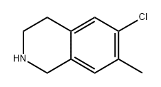 6-chloro-7-methyl-1,2,3,4-tetrahydroisoquinoline Struktur