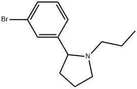 2-(3-bromophenyl)-1-propylpyrrolidine 化学構造式