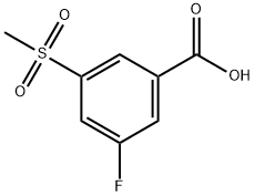 Benzoic acid, 3-fluoro-5-(methylsulfonyl)- Struktur