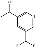 3-Pyridinemethanol, 5-(difluoromethyl)-α-methyl- Struktur