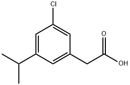 2-(3-Chloro-5-isopropylphenyl)acetic acid Structure