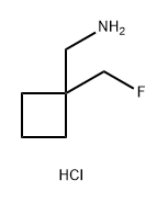 Cyclobutanemethanamine, 1-(fluoromethyl)-, hydrochloride (1:1) Structure