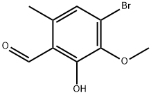 4-Bromo-2-hydroxy-3-methoxy-6-methylbenzaldehyde Struktur