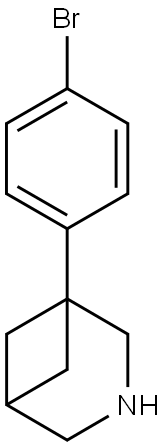 1-(4-溴苯基)-3-氮杂双环[3.1.1]庚烷, 1784591-24-7, 结构式