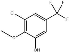 3-chloro-2-methoxy-5-(trifluoromethyl)phenol Struktur