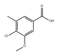 4-Chloro-3-methoxy-5-methylbenzoic acid 化学構造式