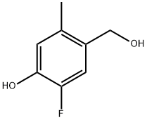 2-Fluoro-4-(hydroxymethyl)-5-methylphenol 结构式