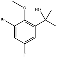 2-(3-Bromo-5-fluoro-2-methoxyphenyl)propan-2-ol Struktur