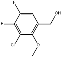 3-Chloro-4,5-difluoro-2-methoxybenzenemethanol 化学構造式
