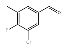 4-fluoro-3-hydroxy-5-methylbenzaldehyde Struktur