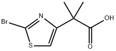 4-Thiazoleacetic acid, 2-bromo-α,α-dimethyl- Struktur