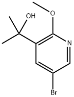 3-Pyridinemethanol, 5-bromo-2-methoxy-α,α-dimethyl- 化学構造式