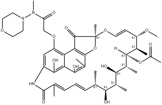 4-O-[2-(Methylmorpholinoamino)-2-oxoethyl]rifamycin Structure