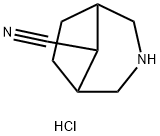 3-Azabicyclo[3.2.1]octane-8-carbonitrile, hydrochloride (1:1) Structure