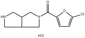 Methanone, (5-chloro-2-furanyl)(hexahydropyrrolo[3,4-c]pyrrol-2(1H)-yl)-, hydrochloride (1:1) 化学構造式