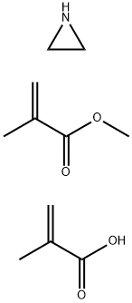2-Methyl 2-propenoic acid polymer with aziridine and methyl 2-methyl-2-propenoate 结构式