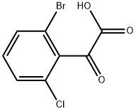 2-(2-bromo-6-chlorophenyl)-2-oxoacetic acid 化学構造式