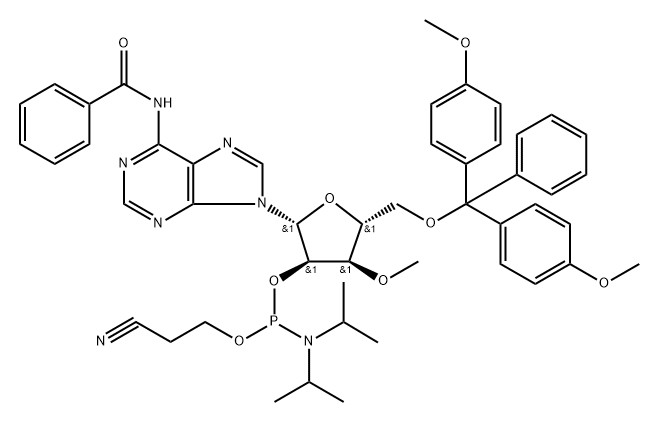 N6-Bz-5'-O-DMTr-3'-O-methyladenosine-2'-O-CED-phosphoramidite Structure