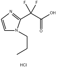 2,2-difluoro-2-(1-propyl-1H-imidazol-2-yl)acetic acid hydrochloride Structure