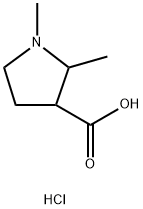 3-Pyrrolidinecarboxylic acid, 1,2-dimethyl-, hydrochloride (1:1) Structure