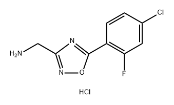 5-(4-chloro-2-fluorophenyl)-1,2,4-oxadiazol-3-yl]methanamine hydrochloride Structure
