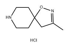 1-Oxa-2,8-diazaspiro[4.5]dec-2-ene, 3-methyl-, hydrochloride (1:1) 化学構造式