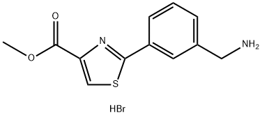 methyl 2-[3-(aminomethyl)phenyl]-1,3-thiazole-4-carboxylate hydrobromide Structure