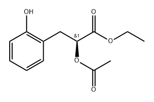 Benzenepropanoic acid, α-(acetyloxy)-2-hydroxy-, ethyl ester, (αS)- Structure