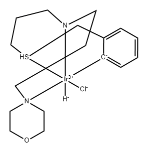 氯代[2-[[[3-[[3-(4-吗啉基-ΚN4)丙基]氨基-ΚN]丙基]硫代-ΚS]甲基]苯基-ΚC]铱(III),1799787-28-2,结构式