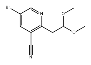 5-bromo-2-(2,2-dimethoxyethyl)pyridine-3-carbonitrile 化学構造式