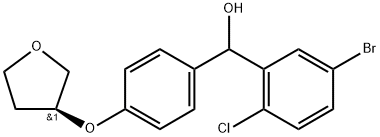 (5-溴-2-氯苯基)(4-((S)-四氢呋喃-3-基)氧基)苯基)甲醇 结构式