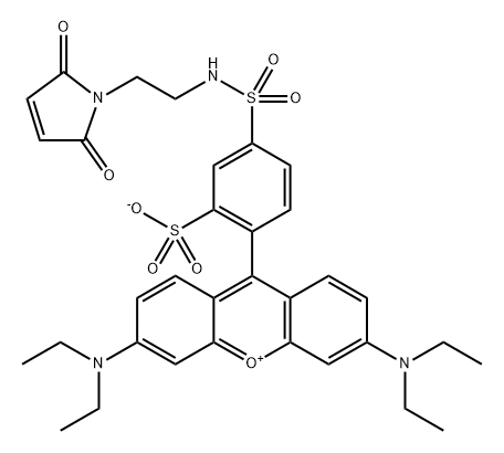 1800246-48-3 Xanthylium, 3,6-bis(diethylamino)-9-[4-[[[2-(2,5-dihydro-2,5-dioxo-1H-pyrrol-1-yl)ethyl]amino]sulfonyl]-2-sulfophenyl]-, inner salt