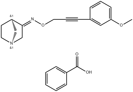 O-[(3-Methoxyphenyl)ethynyl]oxime-1-azabicyclo[2.2.1]heptan-3-one benzoate 结构式