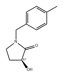 (S)-3-hydroxy-1-(4-methylbenzyl)pyrrolidin-2-one Struktur