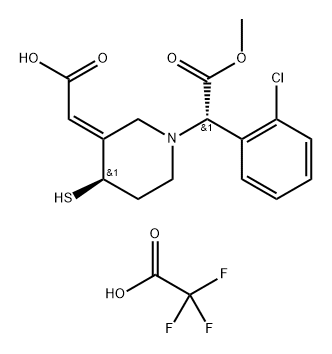 Clopidogrel Thiol Metabolite H2 Isomer TFA Salt Structure