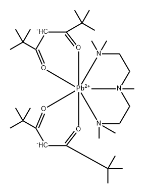 BIS(TETRAMETHYLHEPTANEDIONATO)LEAD-PENTAMETHYLDIETHYLENETRIAMINE ADDUCT 化学構造式