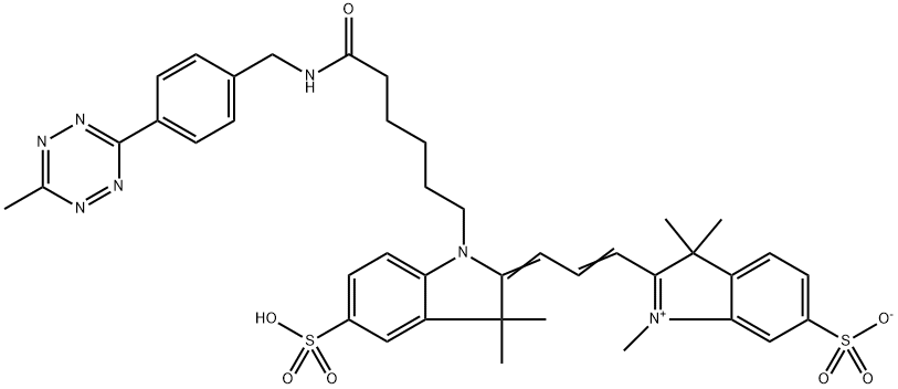 DISULFO-CYANINE3 ME-TETRAZINE, 1801695-60-2, 结构式