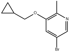 5-bromo-3-(cyclopropylmethoxy)-2-methylpyridine 结构式
