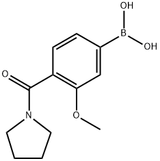 (3-Methoxy-4-(pyrrolidine-1-carbonyl)phenyl)boronic acid Structure