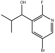 1-(5-bromo-2-fluoropyridin-3-yl)-2-methylpropan-1-ol,1802021-94-8,结构式