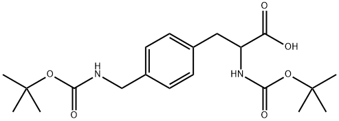 4-(N-Boc-aminomethyl)-N-Boc-DL-phenylalanine Struktur