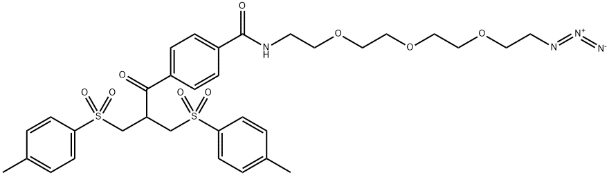 Bis-sulfone-PEG3-Azide 化学構造式