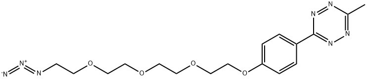 メチルテトラジン-PEG4-アジド 化学構造式