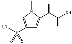 2-(1-甲基-4-氨磺酰基-1H-吡咯-2-基)-2-氧代乙酸, 1803562-63-1, 结构式