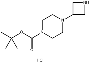 tert-butyl 4-(azetidin-3-yl)piperazine-1-carboxylate dihydrochloride Struktur