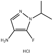 1H-Pyrazol-4-amine, 5-fluoro-1-(1-methylethyl)-, hydrochloride (1:1) 化学構造式