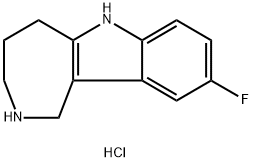 9-fluoro-1H,2H,3H,4H,5H,6H-azepino[4,3-b]indole hydrochloride Structure