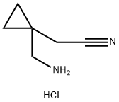 2-[1-(aminomethyl)cyclopropyl]acetonitrile hydrochloride 化学構造式